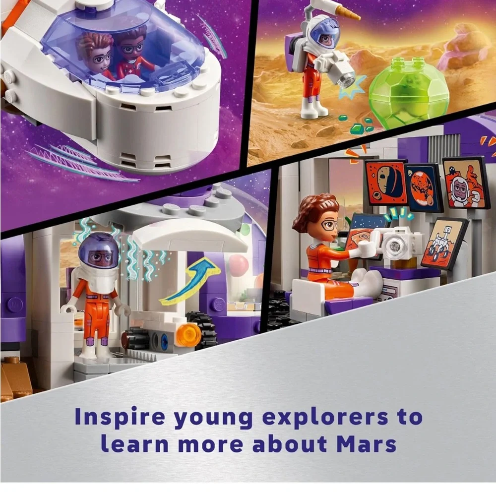 NIB Lego Mars Space Station Base & Rocket Building Set Purple and White #42605